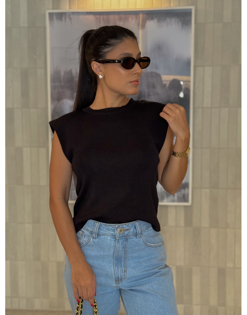 Blusa Muscle Tee Modal Light Preto