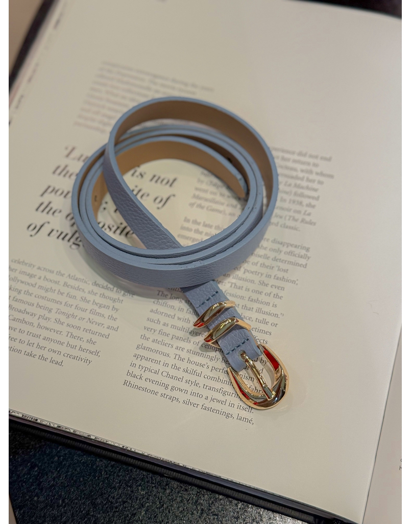 Cinto Couro Candy Azul