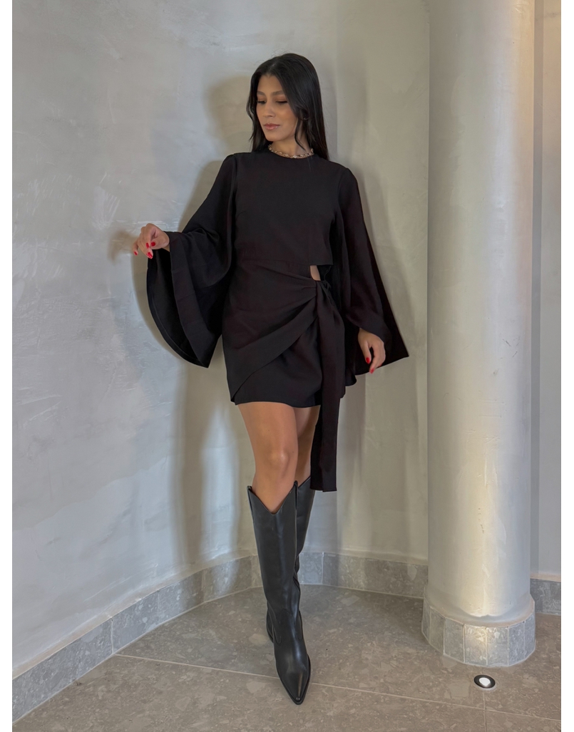 Vestido Manga Anitta Preto