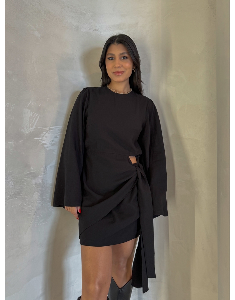 Vestido Manga Anitta Preto