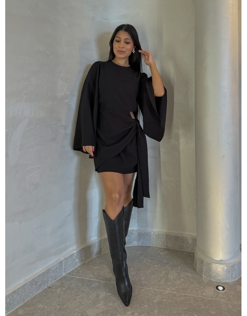 Vestido Manga Anitta Preto