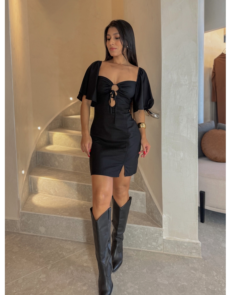 Vestido Manga Joice Preto 