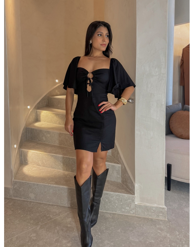 Vestido Manga Joice Preto 