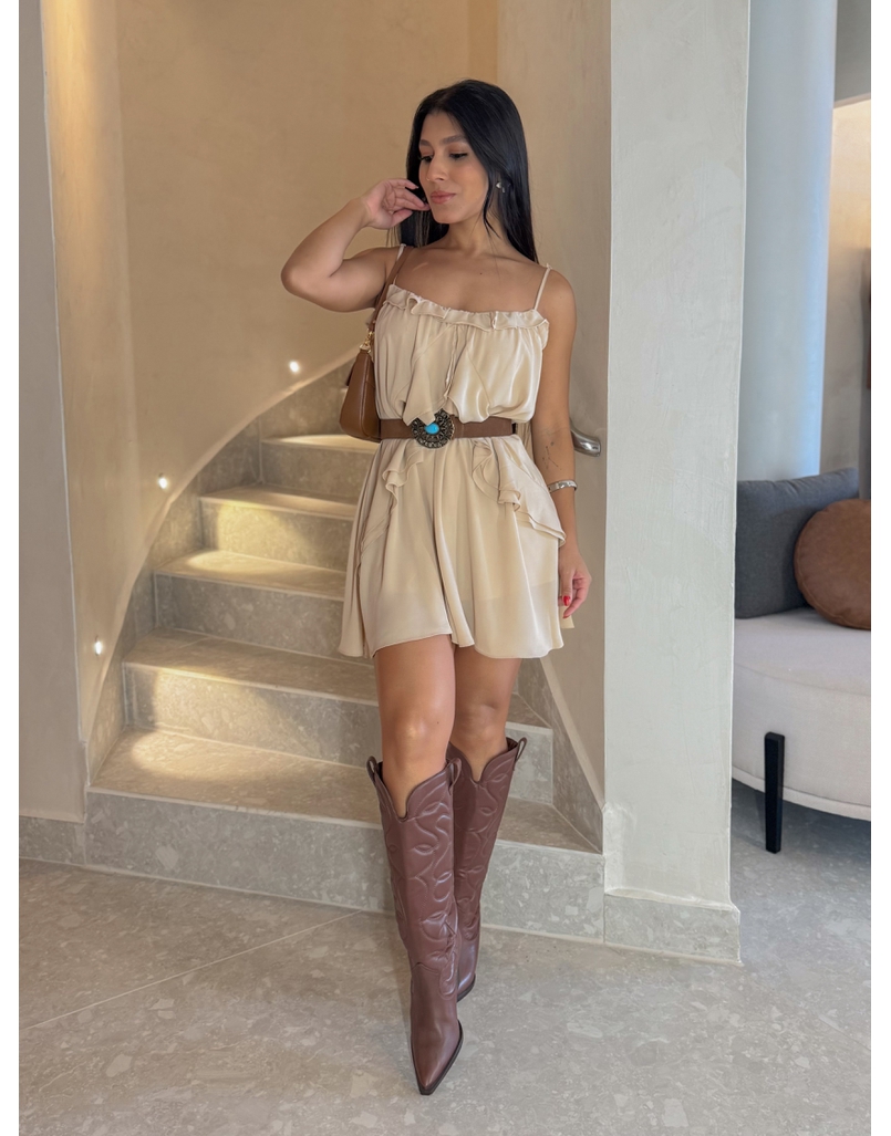 Vestido Bata Carla Areia