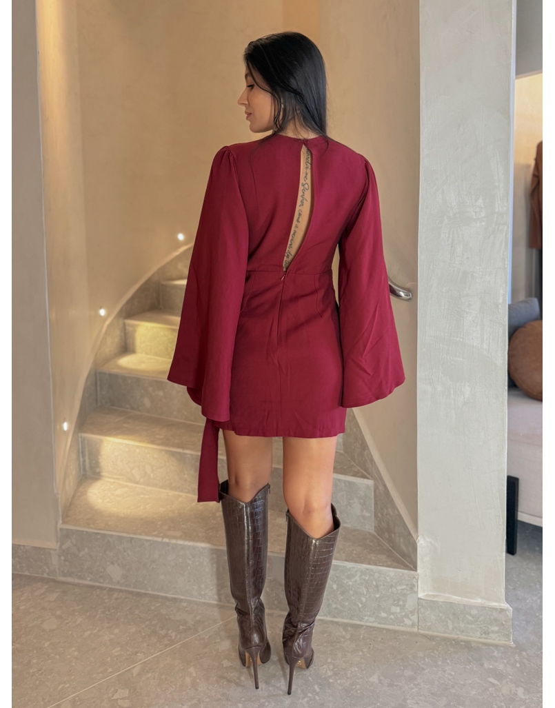 Vestido Manga Anitta Cereja 