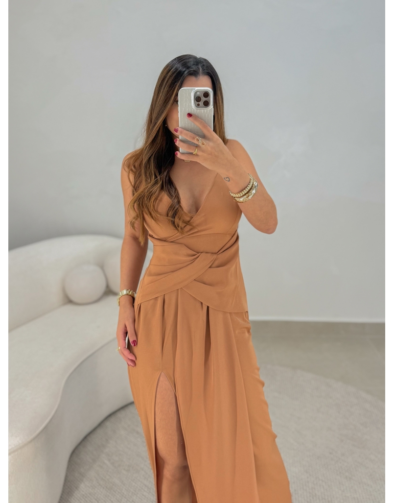 Vestido Midi Caroline Caramelo 