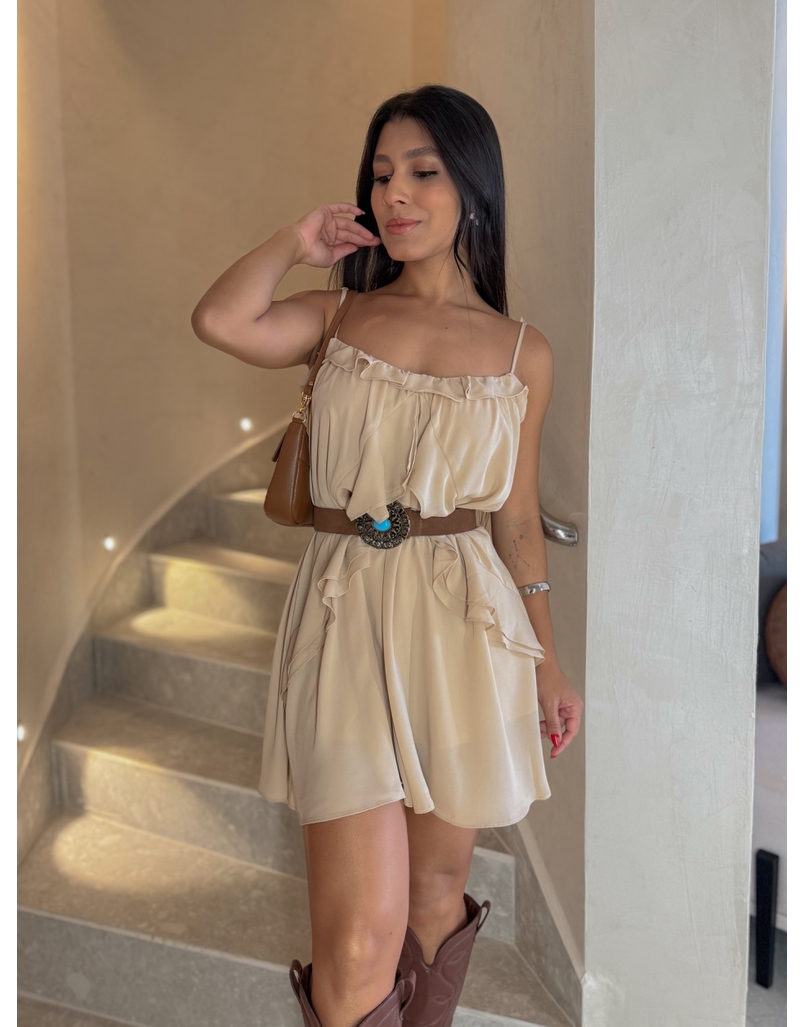 Cinto Pedra Turquesa Marrom