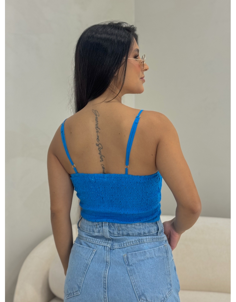 Cropped Laise Mila Azul