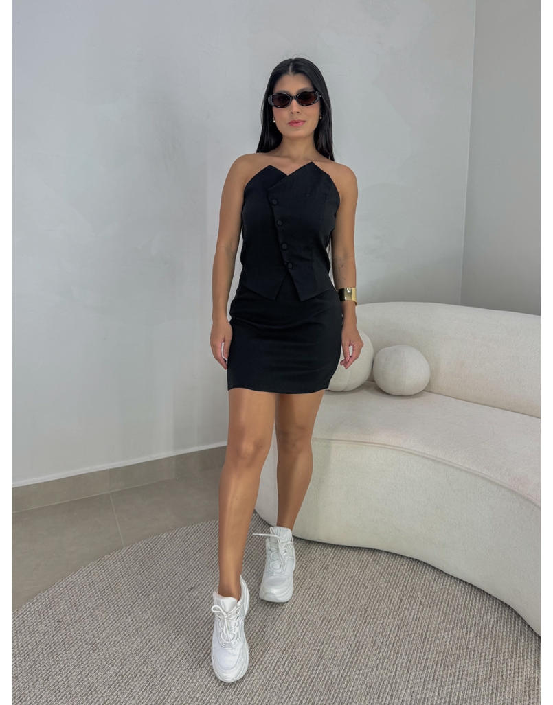 Conjunto Tomara Que Caia Raquel Preto