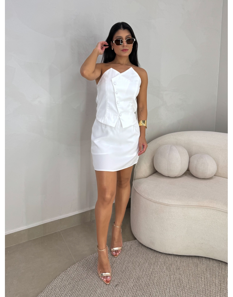 Conjunto Tomara Que Caia Raquel Branco