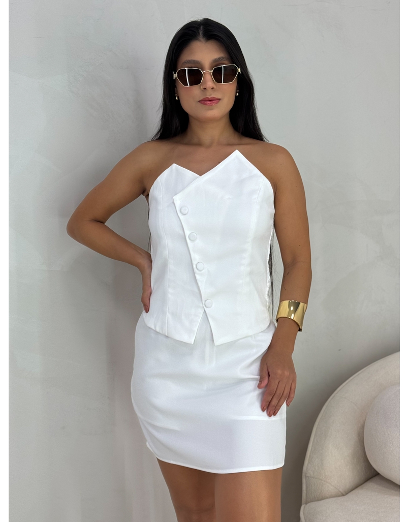Conjunto Tomara Que Caia Raquel Branco