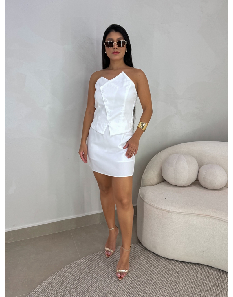 Conjunto Tomara Que Caia Raquel Branco