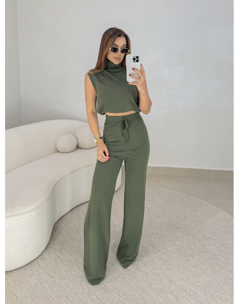 Conjunto Tricot Europa Verde Musgo