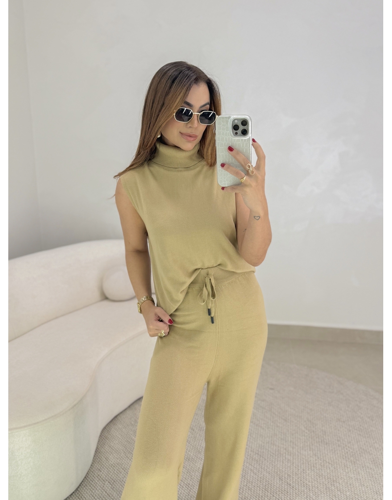 Conjunto Tricot Europa Cáqui