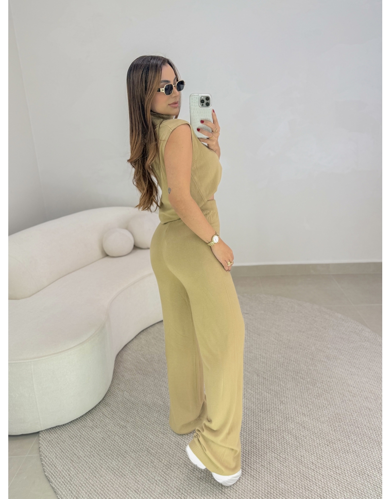 Conjunto Tricot Europa Cáqui