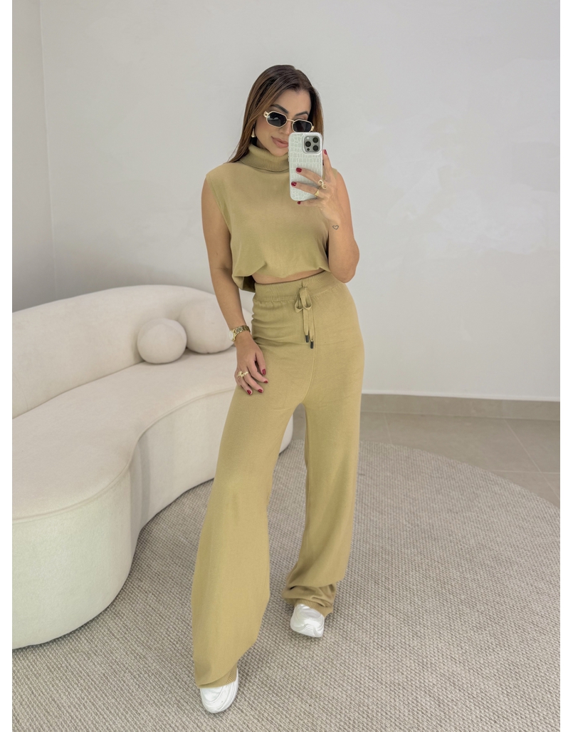 Conjunto Tricot Europa Cáqui