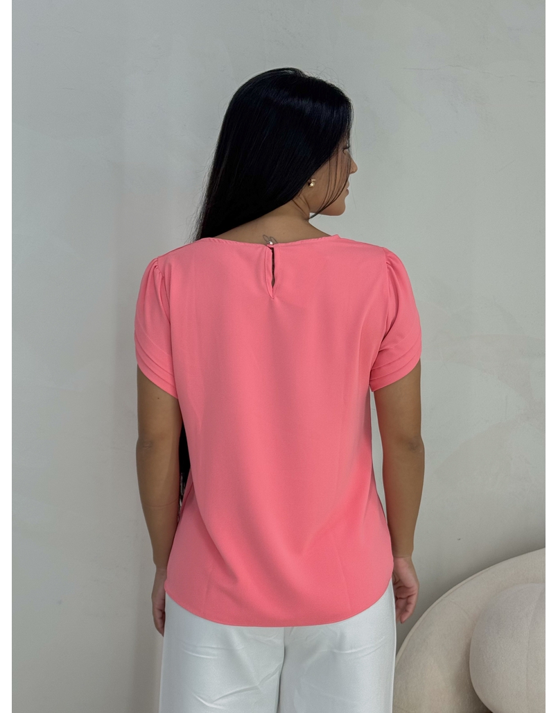Blusa Manguinha Fabiana Coral