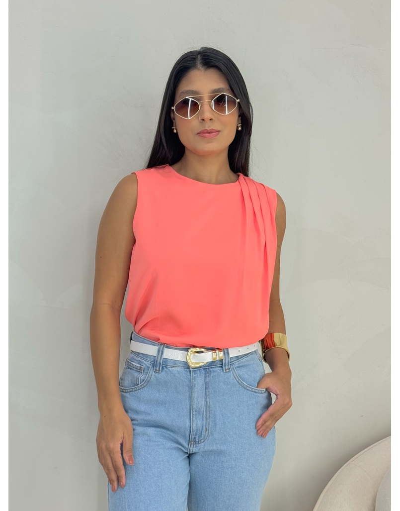 Blusa Regata Ana Tangerina