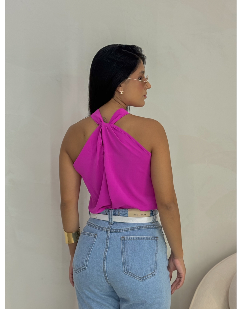 Blusa Detalhe Nó Fúcsia
