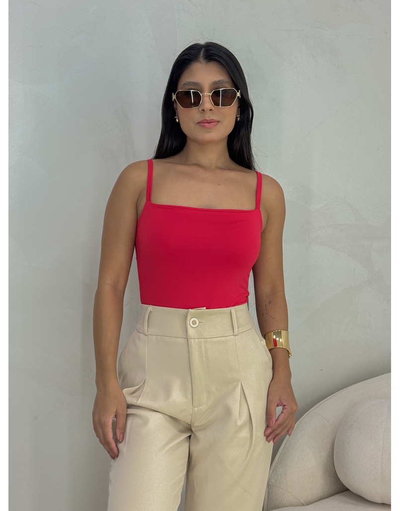 Body Poliamida Alcinha Vermelho