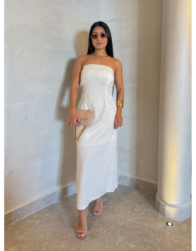 Vestido Linho Milão Cru
