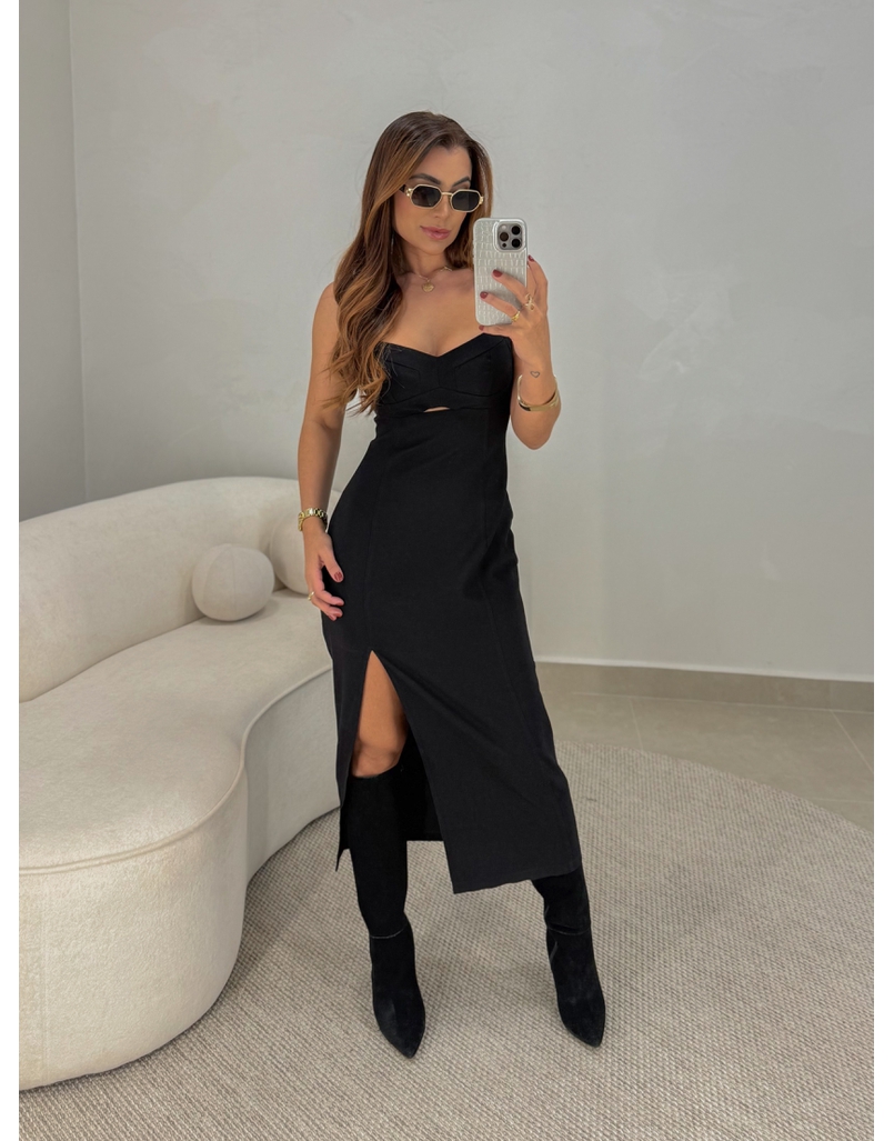 Vestido Midi Liliane Preto