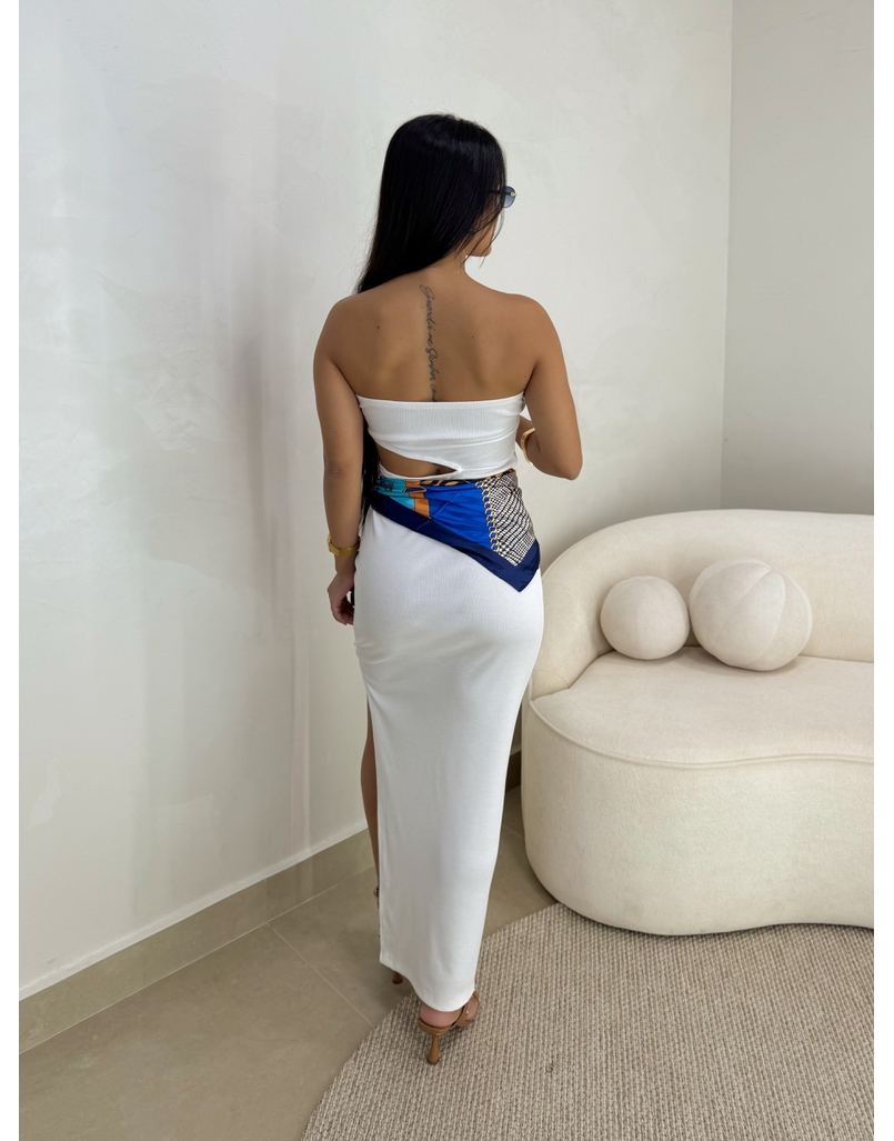 Vestido Canelado Iza Branco