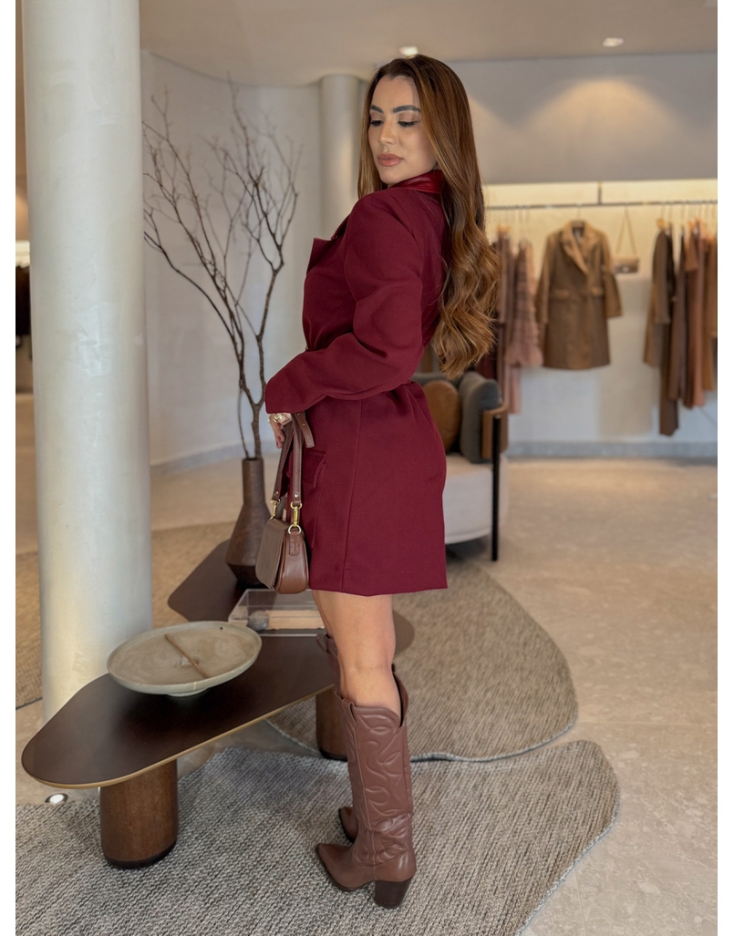 Maxi Casaco Vesuvio Cereja 