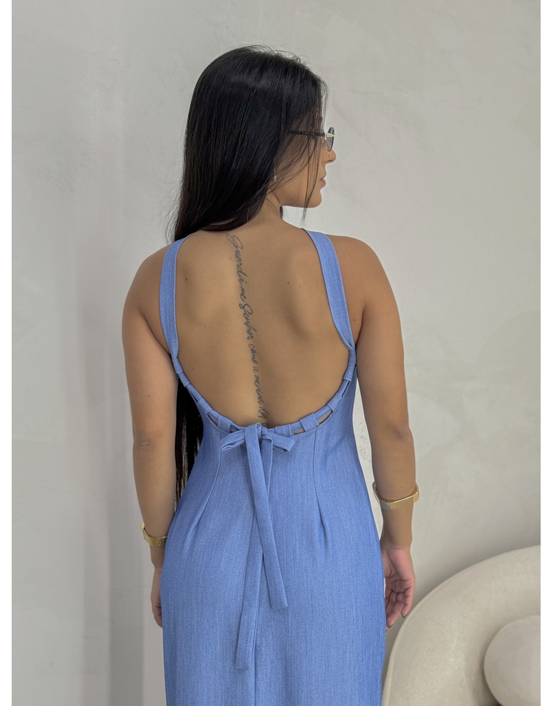 Vestido Frente Única Cintia Azul