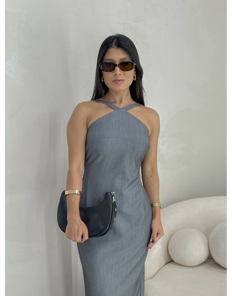 Vestido Frente Única Cintia Chumbo