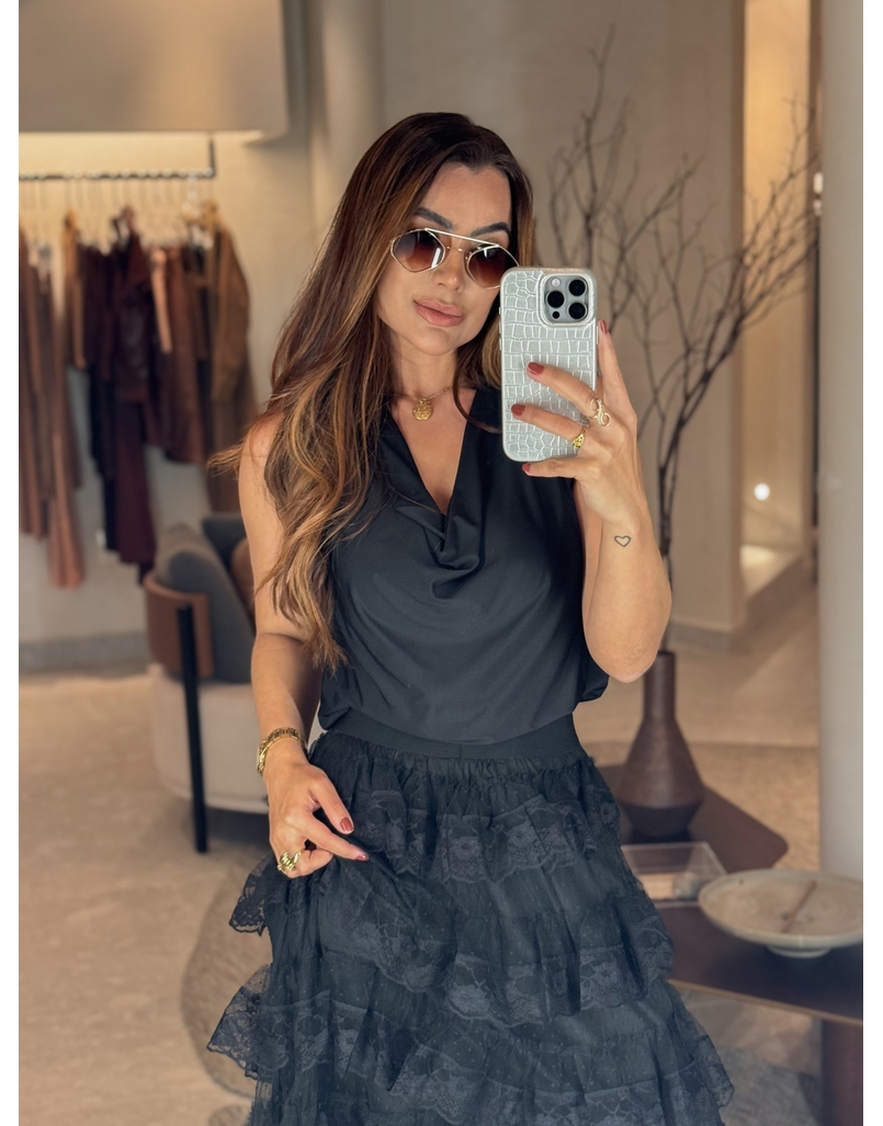 Blusa Gola Degage Preto