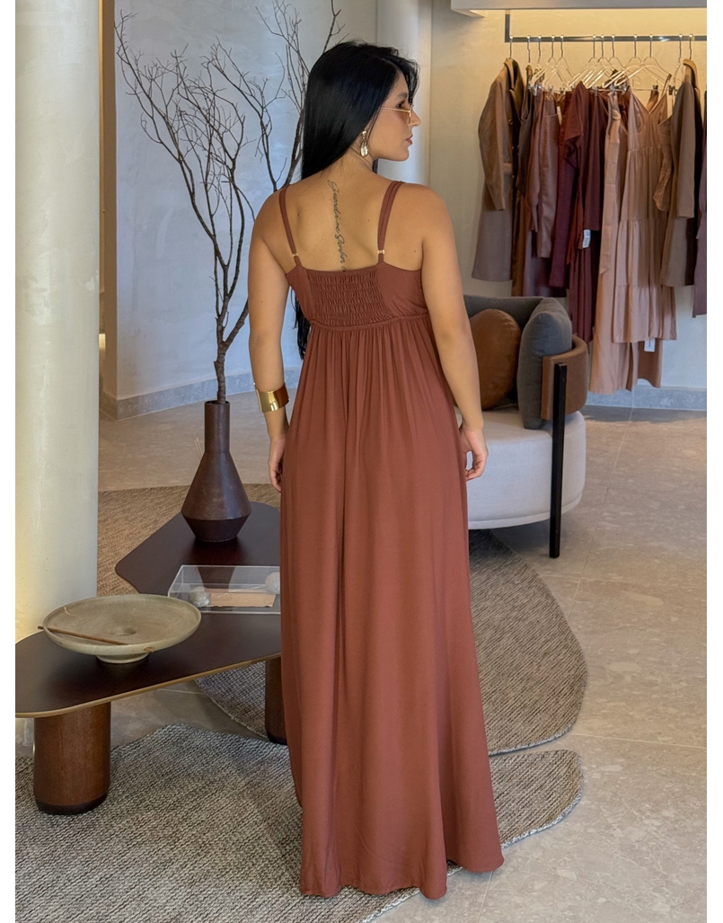 Vestido Liso Ibiza Marrom