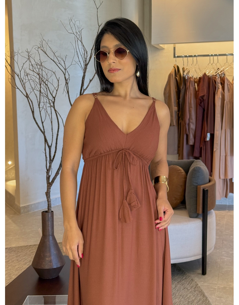 Vestido Liso Ibiza Marrom