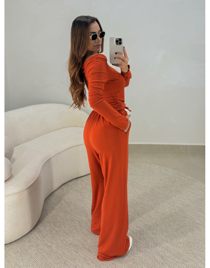 Conjunto Calça London Telha