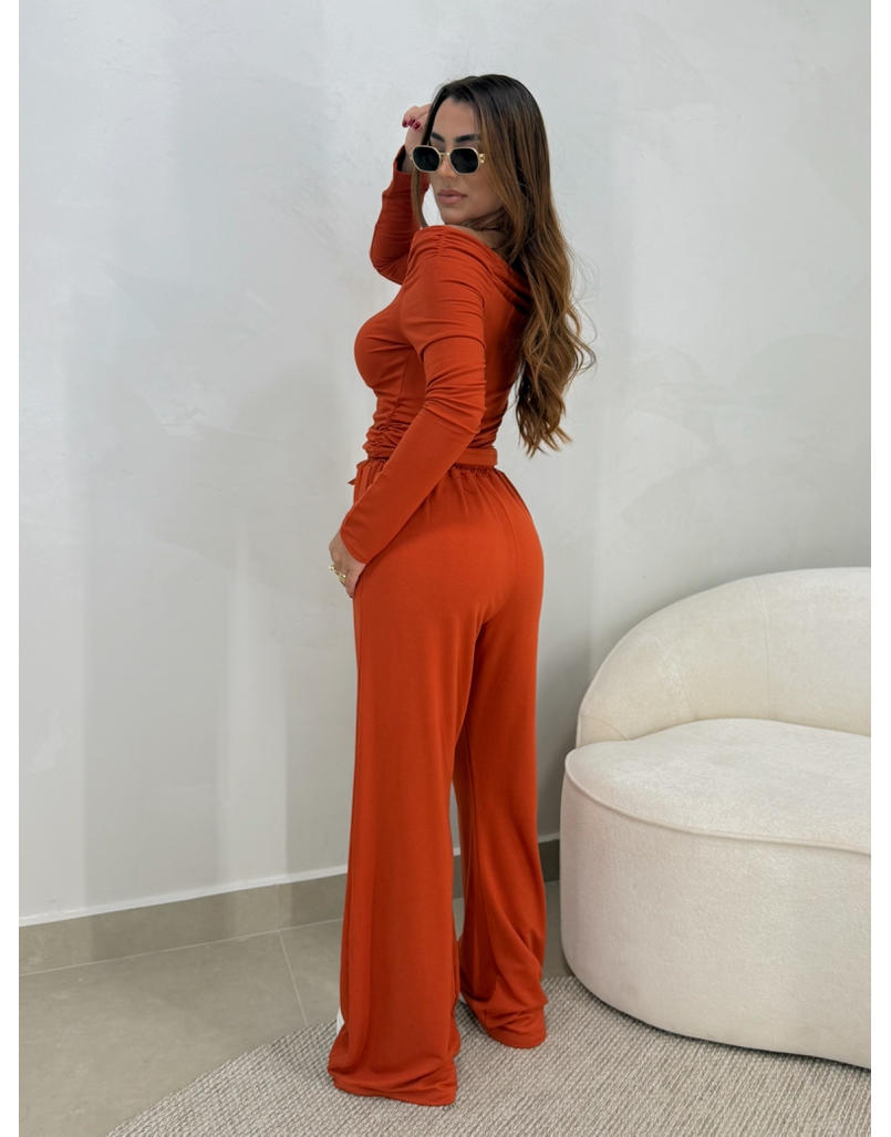 Conjunto Calça London Telha