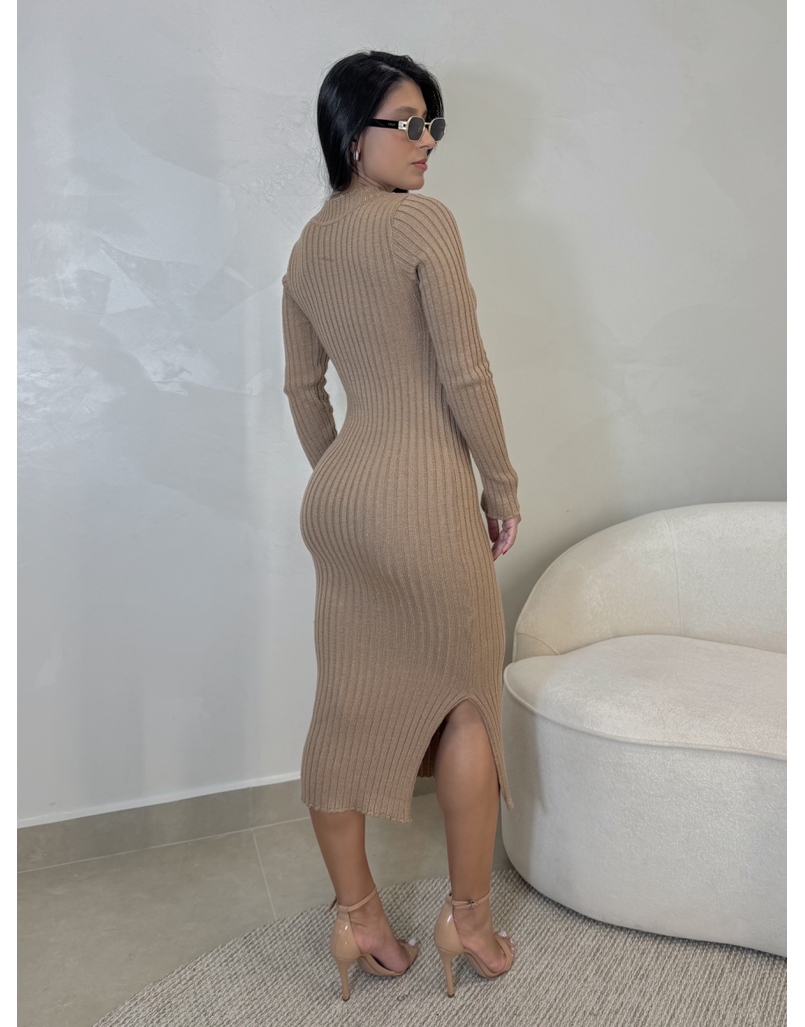Vestido Tricot Canadá Cappuccino