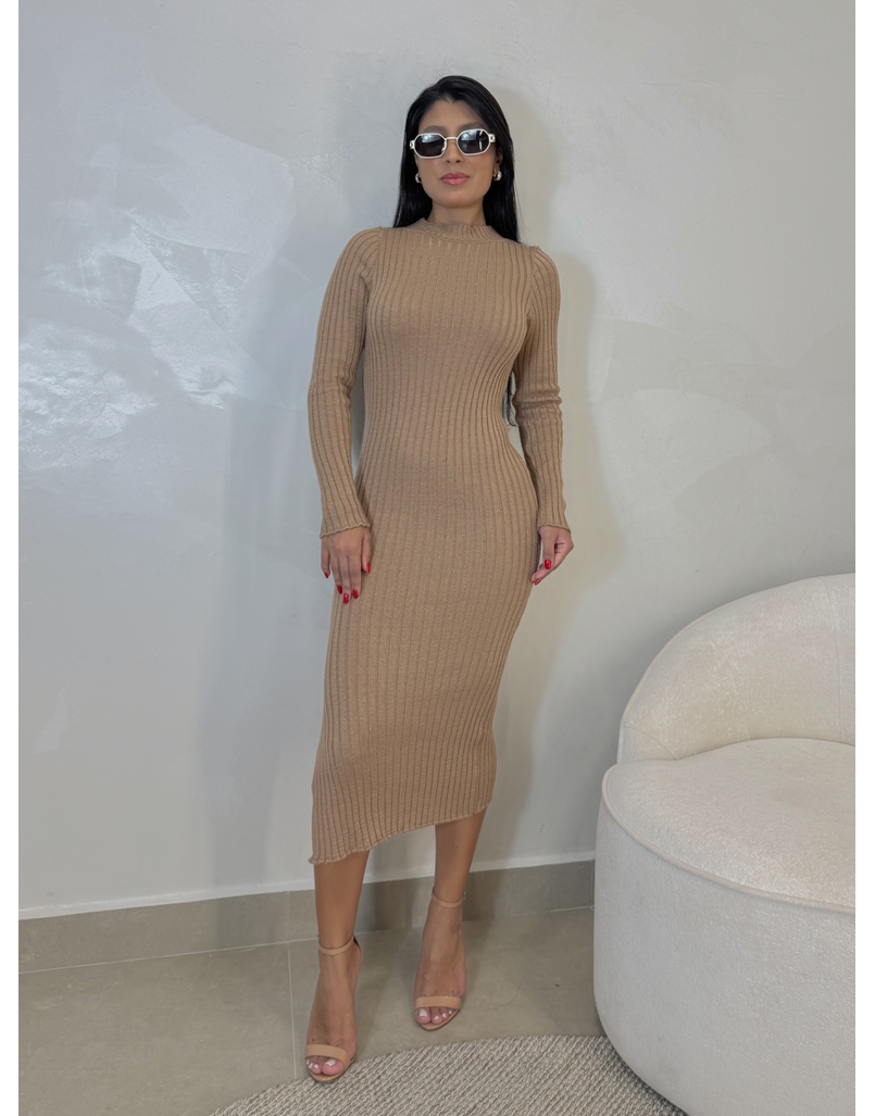 Vestido Tricot Canadá Cappuccino