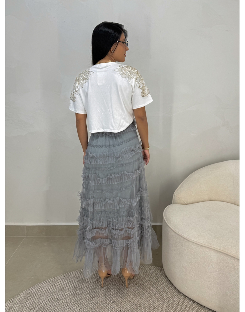 Saia Tule Vicenza Cinza