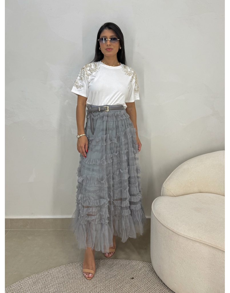 Saia Tule Vicenza Cinza