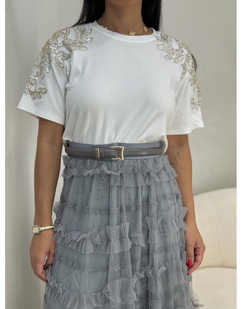 Cinto Couro Ari Cinza