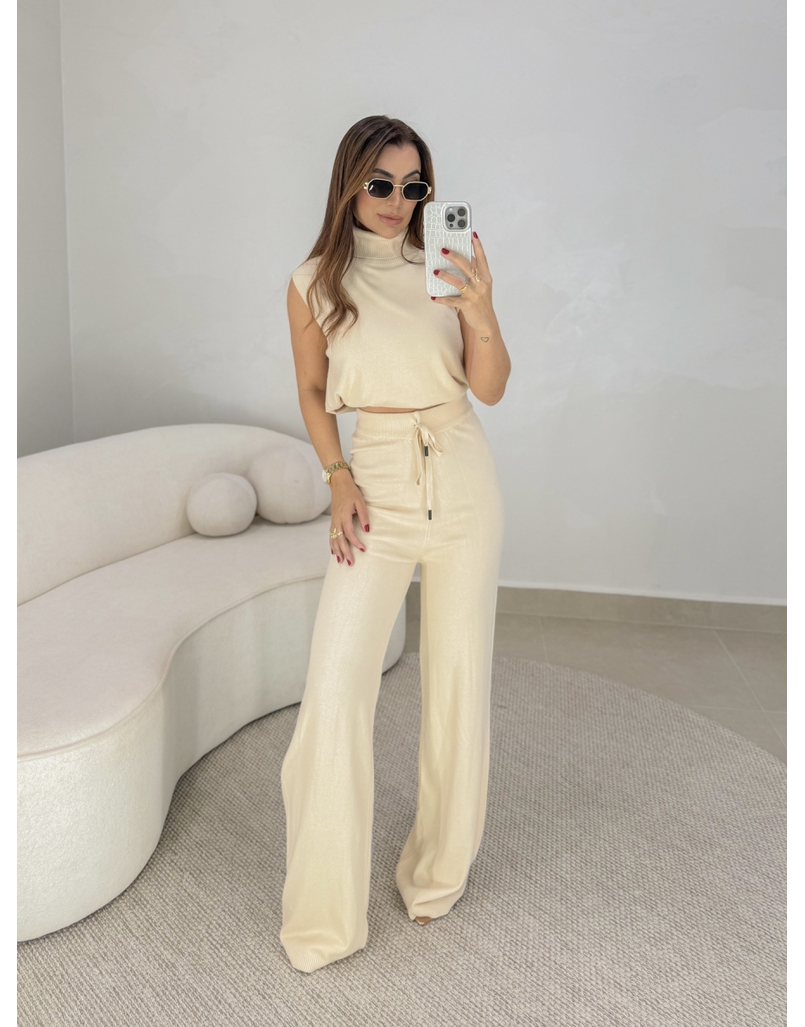 Conjunto Tricot Europa Areia