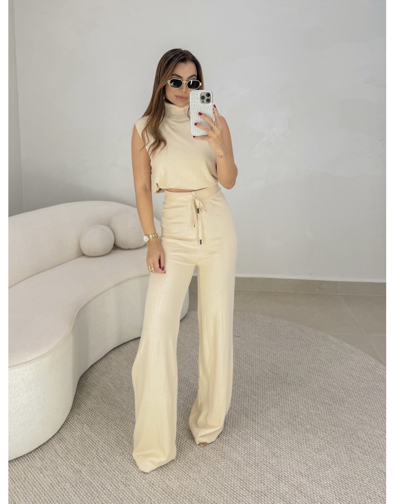 Conjunto Tricot Europa Areia