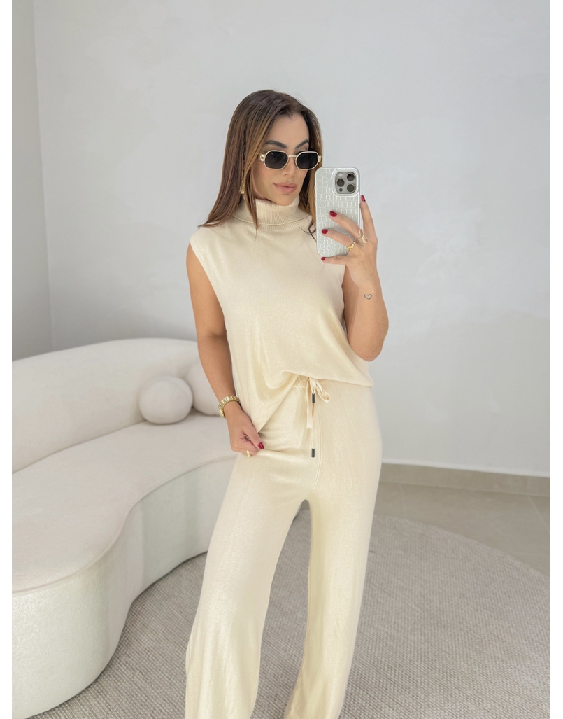 Conjunto Tricot Europa Areia