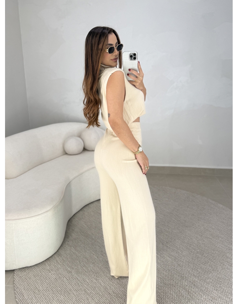 Conjunto Tricot Europa Areia