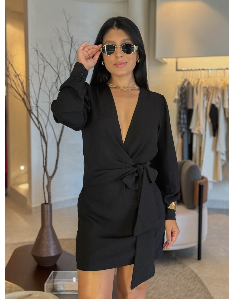 Vestido Manga Longa Laura Preto