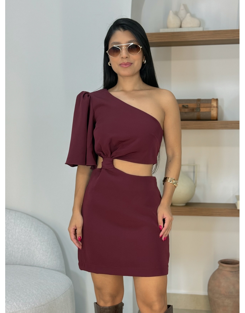 Vestido Alfaiataria Alessia Cereja