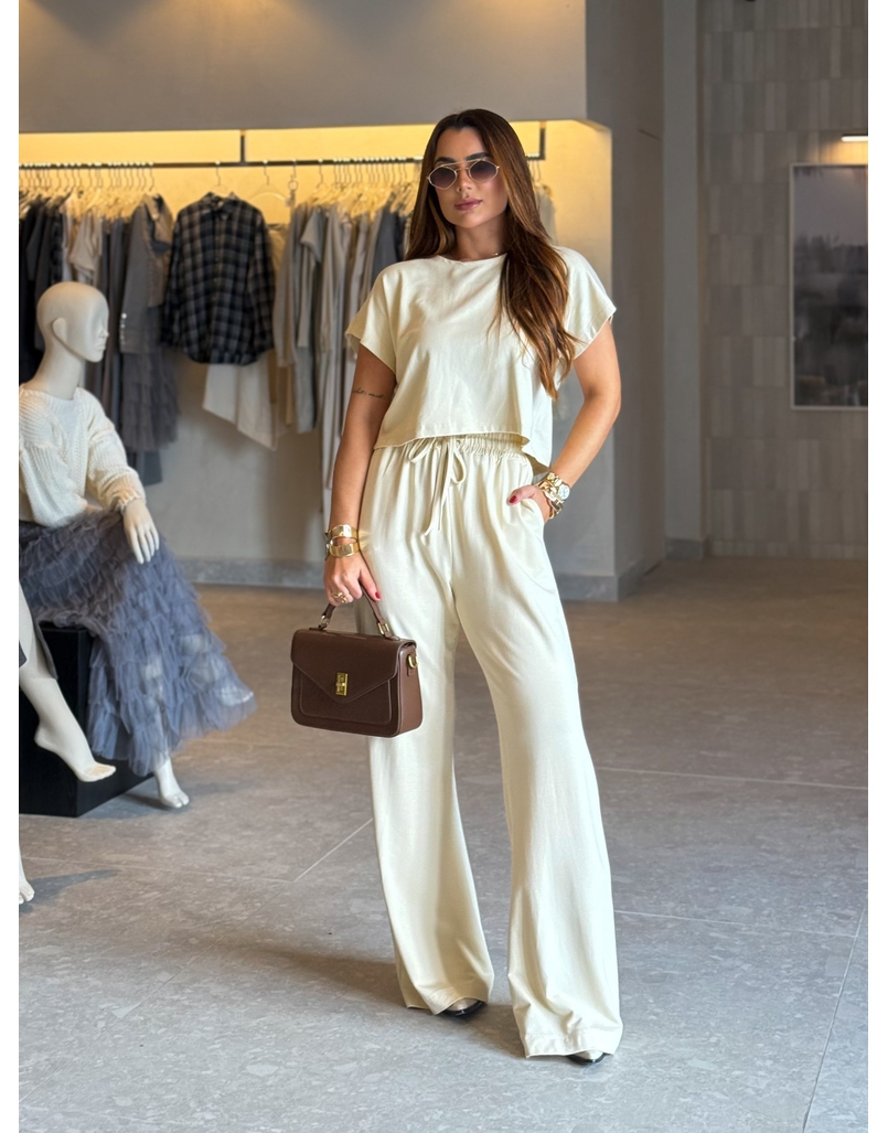 Conjunto Calça Renata Creme