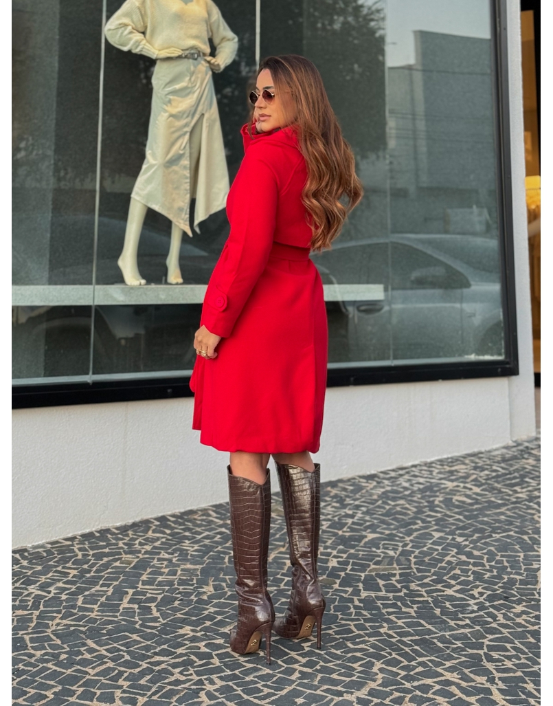 Sobretudo Sibéria Vermelho 