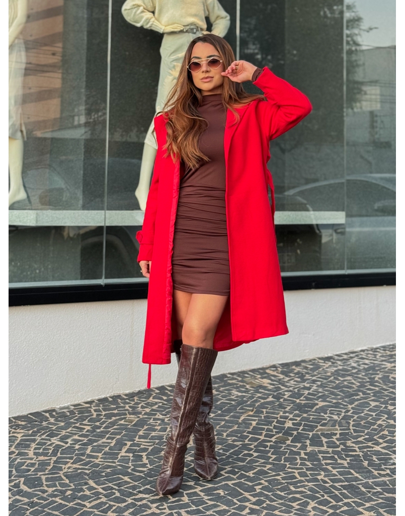 Sobretudo Sibéria Vermelho 