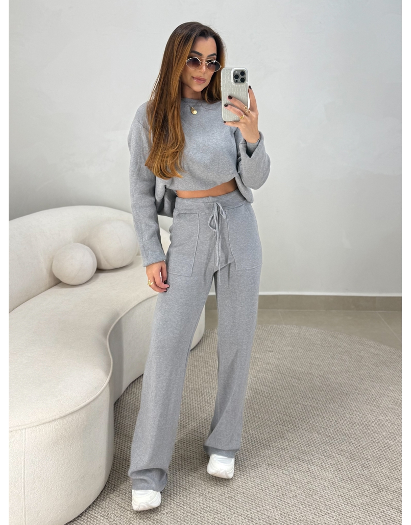 Conjunto Tricot Santorini Cinza 